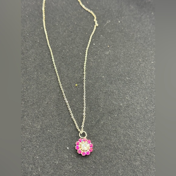 Crystal Flower Necklace made with Swarovski Crystals - Picture 9 of 13
